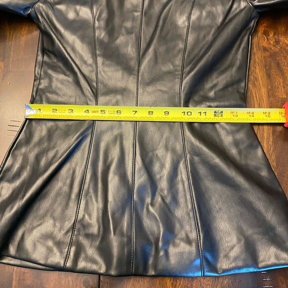 NWT WWW Vegan Leather Fitted Moto Jacket Small - Picture 7 of 10